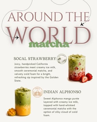 Around the World — the matcha half of the menu