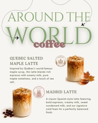 Around the World — the coffee half of the menu